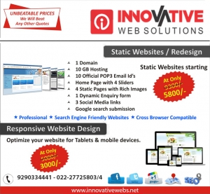 Static websites/Redesigns,Responsive web designs